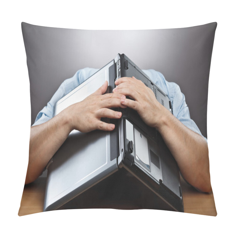 Personality  Exhausted businessman pillow covers