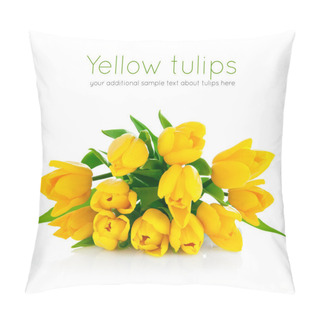 Personality  Yellow Tulip Flowers Bouquet Pillow Covers