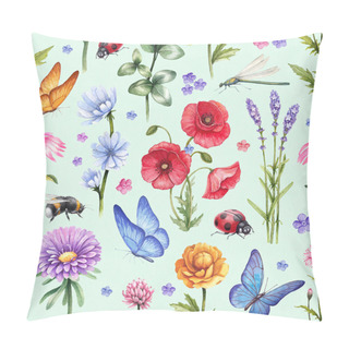 Personality  Wild Flowers And Insects Pattern Pillow Covers