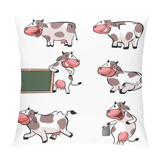 Personality  Funny Cartoon Cows Pillow Covers
