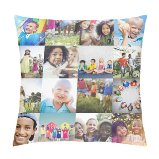 Personality  Collage With Various Children Pillow Covers