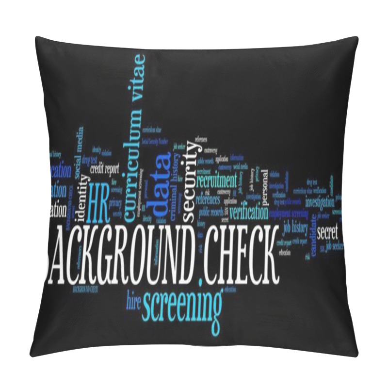Personality  Career screening - tag cloud illustration pillow covers