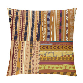 Personality  Set Of Color Patterns Primitive Tribal Pattern Pillow Covers