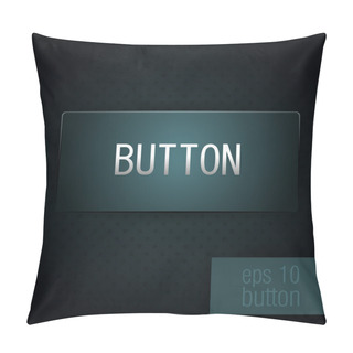 Personality  Black Button. Vector Design Pillow Covers