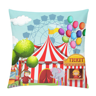 Personality  People Working At The Amusement Park Pillow Covers