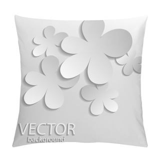 Personality  Vector Illustration Of Silver Clover. Pillow Covers