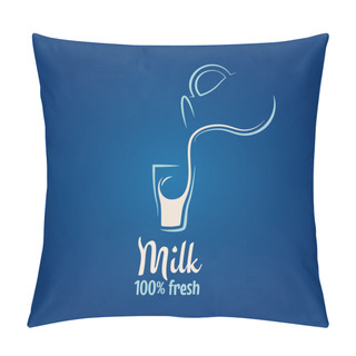Personality  Milk Design Background Pillow Covers