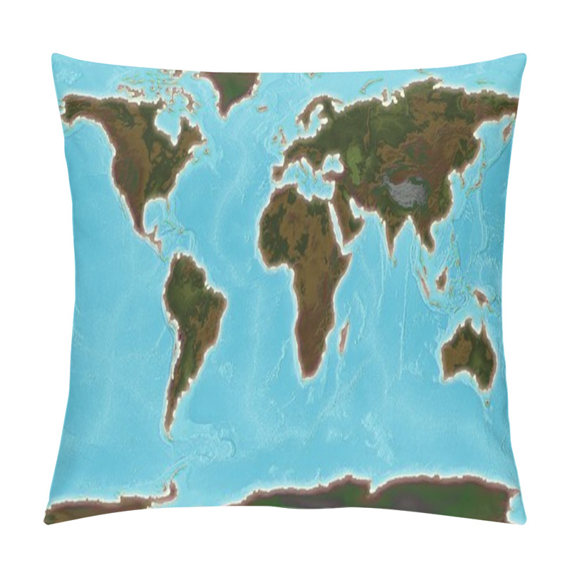 Personality  World Map Illustration Pillow Covers