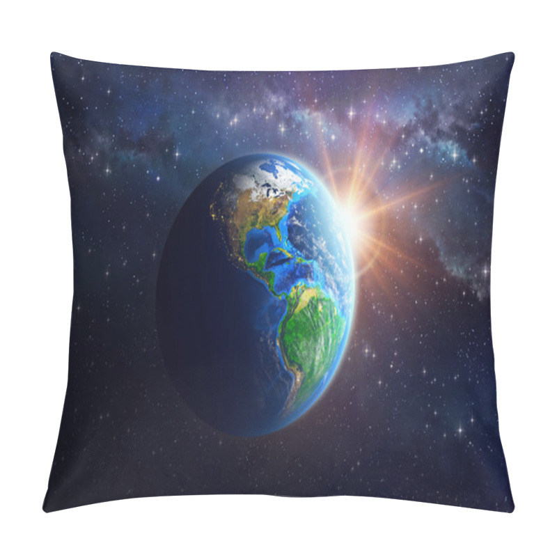 Personality  Planet Earth in outer space pillow covers