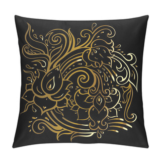 Personality  Paisley. Ethnic Ornament. Vector Illustration Isolated Pillow Covers