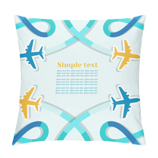 Personality  Card With Four Planes Pillow Covers