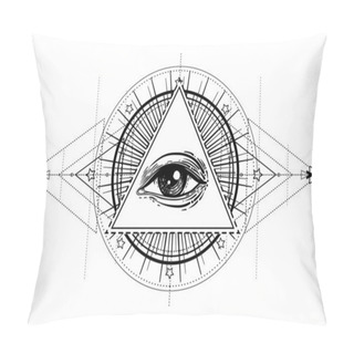 Personality  Eye Of Providence. Masonic Symbol. All Seeing Eye Inside Triple  Pillow Covers