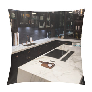 Personality  Luxury Marble Top Kitchen Pillow Covers