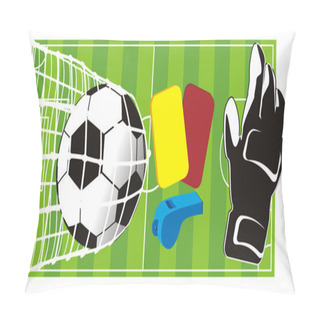 Personality  Goal And Different Symbols Of Football Pillow Covers