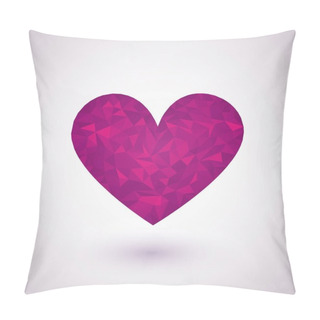 Personality  Low Poly Heart Pillow Covers