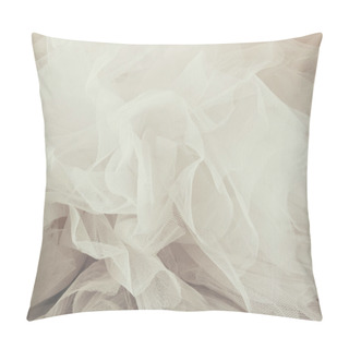 Personality  Vintage Tulle Chiffon Texture Background. Wedding Concept Pillow Covers