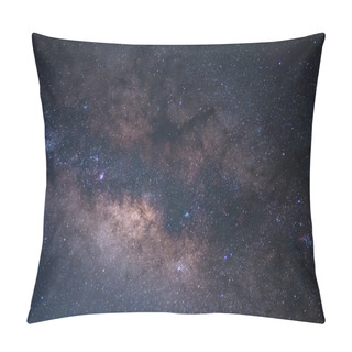 Personality  The Panorama Milky Way ,Long Exposure Photograph. Pillow Covers