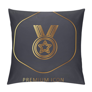 Personality  Award Golden Line Premium Logo Or Icon Pillow Covers