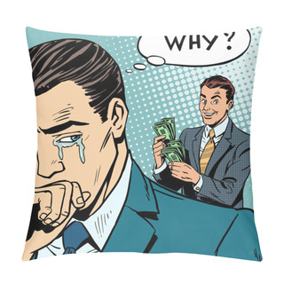 Personality  Envy Competition Man Crying Competitor Earned More Pillow Covers