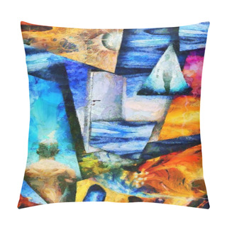 Personality  Complex Surreal Painting. 3D Rendering Pillow Covers