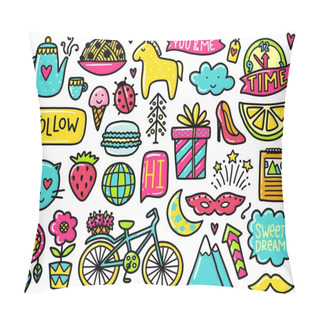 Personality  Doodles Cute Elements Pillow Covers