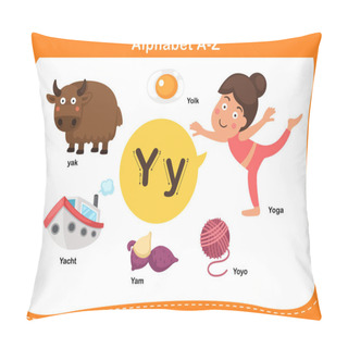 Personality  Alphabet Letter Y Vector Illustration Pillow Covers