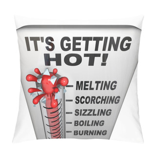 Personality  Thermometer - Mercury Rising Bursting - Heat Rising Pillow Covers