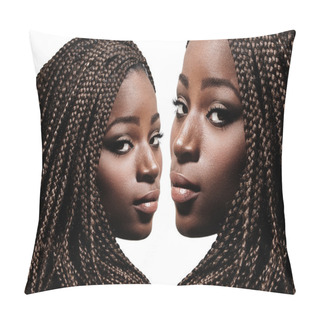 Personality  Black Woman With Braids Pillow Covers