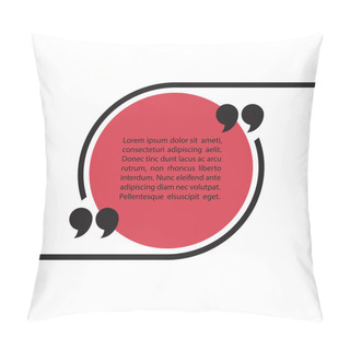 Personality  Quote Text Bubble On White Background. Quote Bubble Template. Quote Form. Pillow Covers