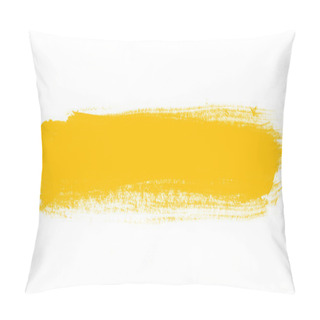 Personality  Yellow Hand Painted Brush Stroke Daub Background Pillow Covers