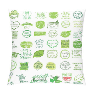 Personality  Vegan, Natural And Eco Icons Pillow Covers