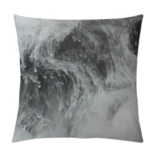 Personality  Abstract Flowing Swirls Of Grey Paint In Water Pillow Covers