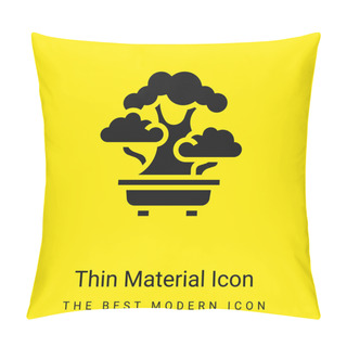 Personality  Bonsai Minimal Bright Yellow Material Icon Pillow Covers