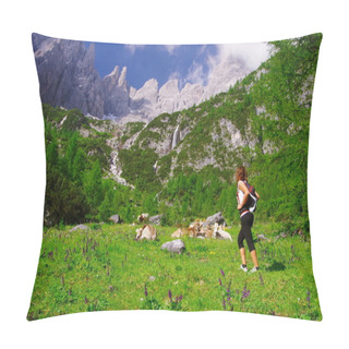 Personality  Trekking In Comelico: Peaks, Cows And Waterfalls Pillow Covers