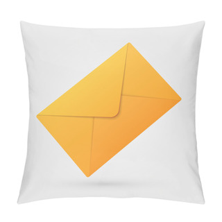 Personality  Vector Illustration Of A Yellow Envelope. Pillow Covers