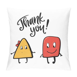 Personality  Hand Drawn Lettering On White Background Pillow Covers