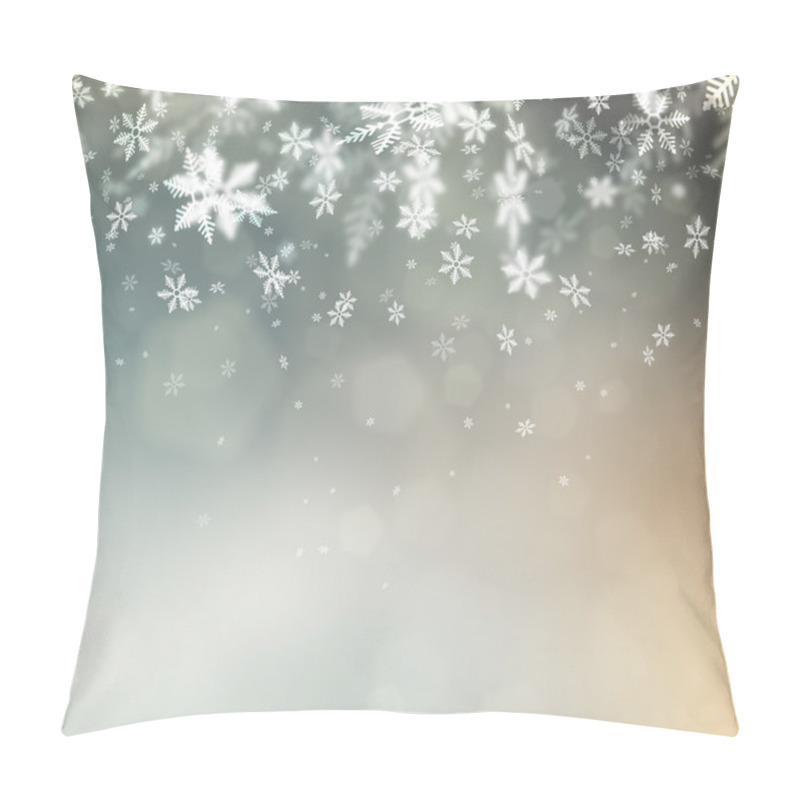Personality  Beautiful abstract snowflake Christmas background pillow covers