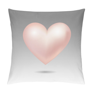 Personality  Vector Pink Glossy Heart Pillow Covers