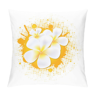 Personality  Flower Background With Frangipani Pillow Covers