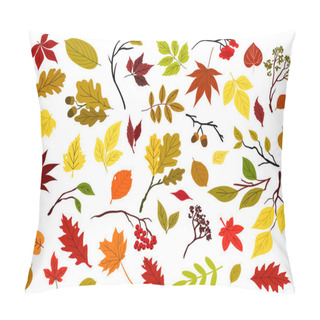 Personality  Autumnal Leaves, Berries And Herbs Pillow Covers