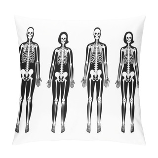 Personality  Woman And Man Skeleton Anatomy Pillow Covers