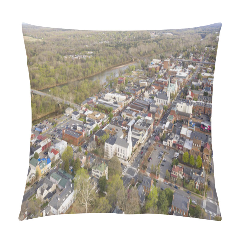 Personality  Beautiful Colorful Aerial Perspective Over Downtown Fredricksburg pillow covers