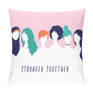 Personality  International Women S Day. Vector Illustration, Card, Poster, Flyer And Banner. Pillow Covers