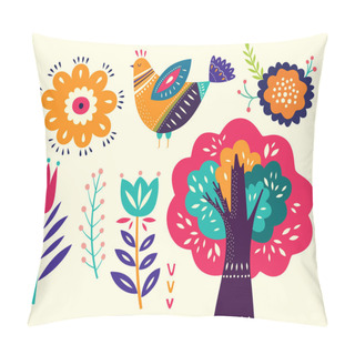 Personality  Vector Collection With Decorative Floral Elements Pillow Covers