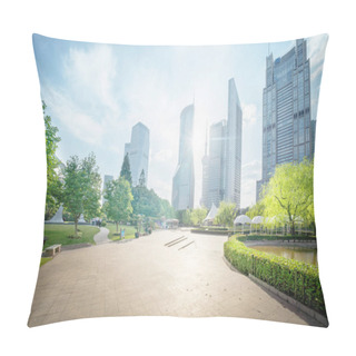 Personality  Green Space, Lujiazui Central, Shanghai, China Pillow Covers