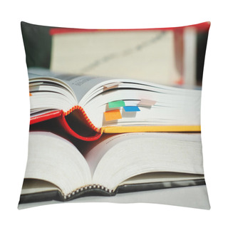 Personality  Two Books Opened And Stacked Pillow Covers