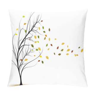 Personality  Vector Tree In Autumn Pillow Covers