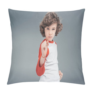 Personality  Curly Little Boy At Studio Pillow Covers