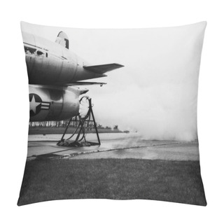 Personality  Water Type Muffler Test Of Aircraft At NASA Langley Research Center. May 13th, 1957. Background Template - Elements Of This Image Furnished By Nasa Pillow Covers