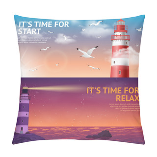 Personality  Lighthouse Banner Set Pillow Covers